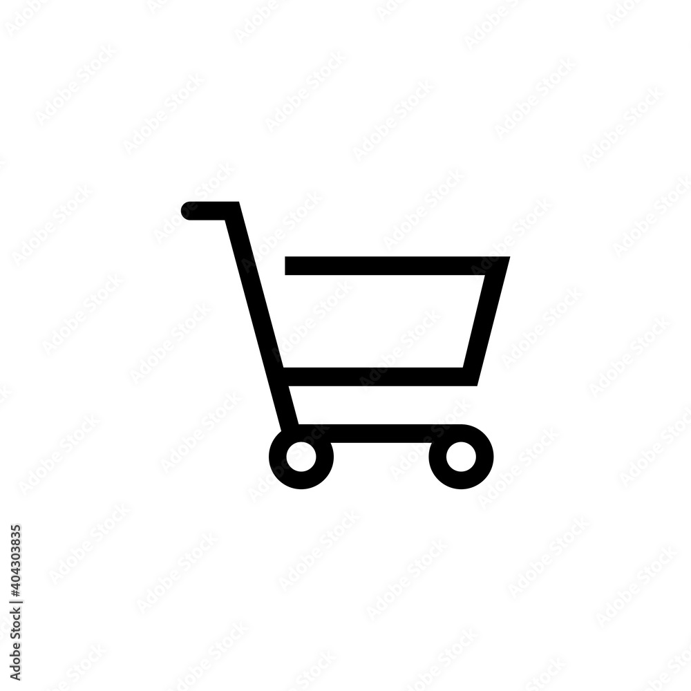 Shopping Cart icon isolated on white background Shopping Cart icon isolated on white background