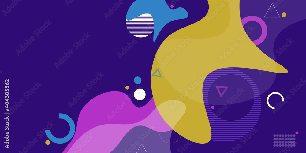 Abstract modern background elements dynamic fluid shapes compositions of colored spots illustration