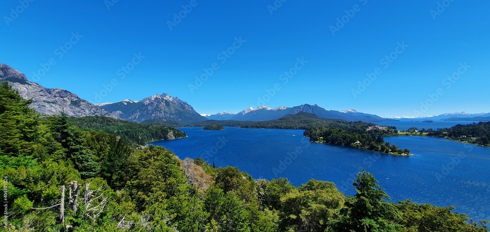 lake and mountains