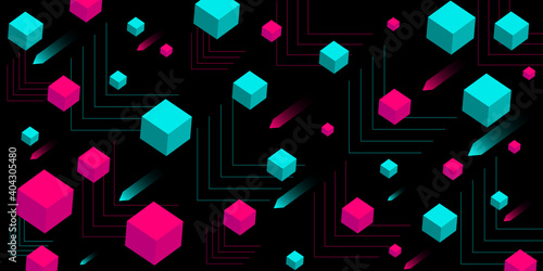 Colored modern background in the style of the social network. Digital background. Stream cover. Social media concept. Vector illustration.