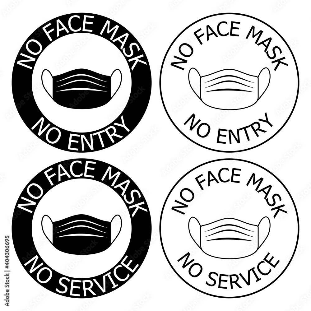 Mask required. Only in mask enter. The covering must be worn in shops