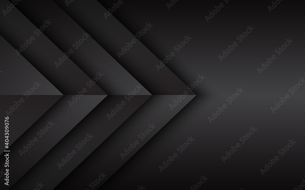 Black and grey overlayed arrows. Abstract modern vector background with place for your text. Material design. Abstract widescreen background Black and grey overlayed arrows. Abstract modern vector background with place for your text. Material design. Abstract widescreen background