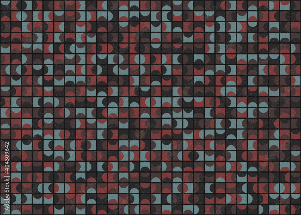 Fototapeta premium Abstract Geometric Pattern generative computational art illustration