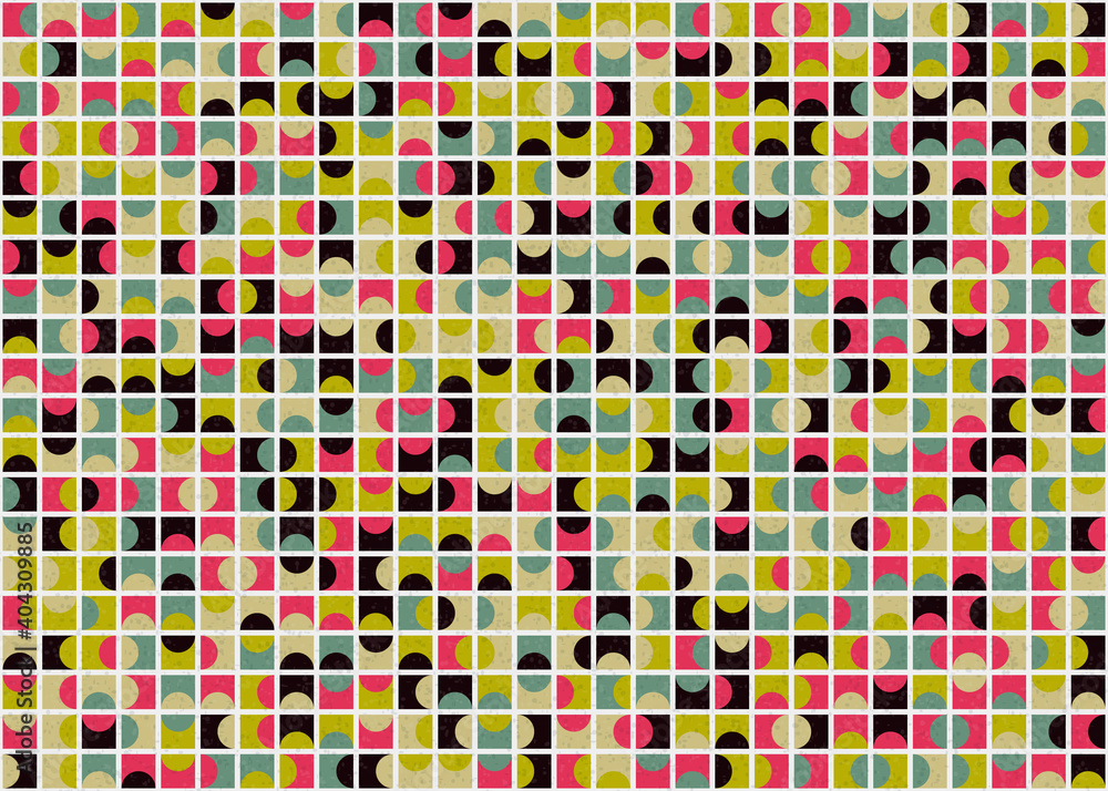 Fototapeta premium Abstract Geometric Pattern generative computational art illustration