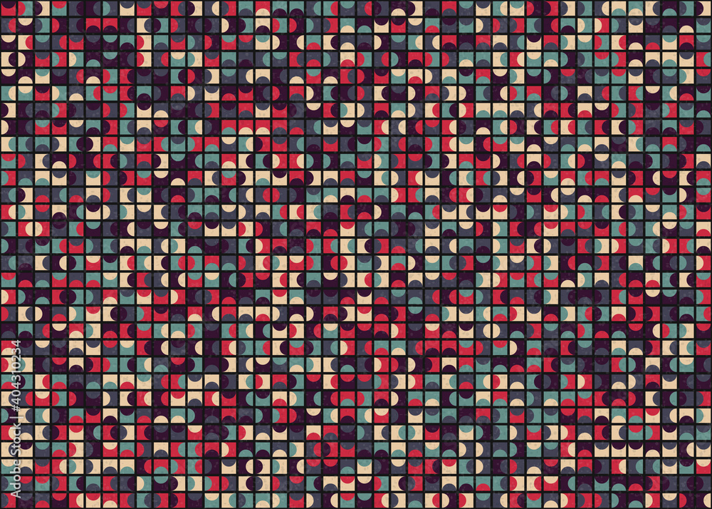 Fototapeta premium Abstract Geometric Pattern generative computational art illustration