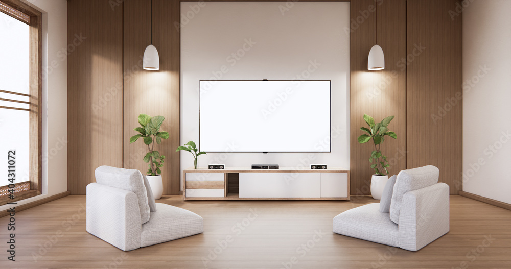 Mock up TV cabinet display with modern room white minimalist. 3d rendering Mock up TV cabinet display with modern room white minimalist. 3d rendering