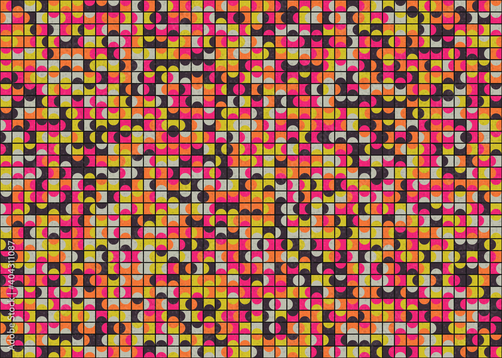 Fototapeta premium Abstract Geometric Pattern generative computational art illustration