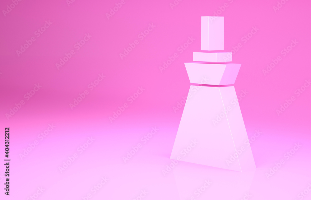 Pink Lamp hanging icon isolated on pink background. Ceiling lamp light bulb. Minimalism concept. 3d illustration 3D render. Pink Lamp hanging icon isolated on pink background. Ceiling lamp light bulb. Minimalism concept. 3d illustration 3D render.