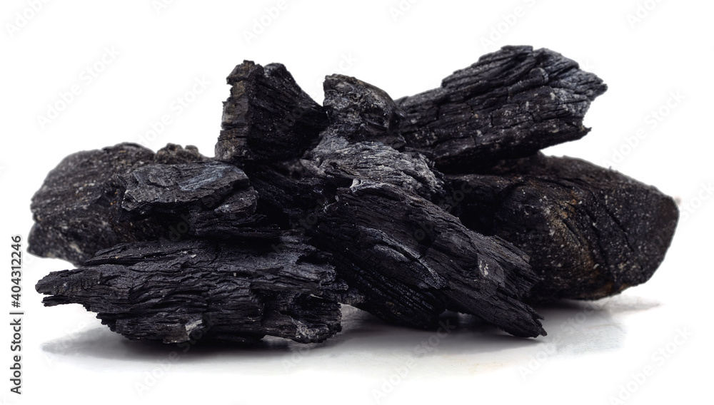 Pile of charcoal. Pile of charcoal.