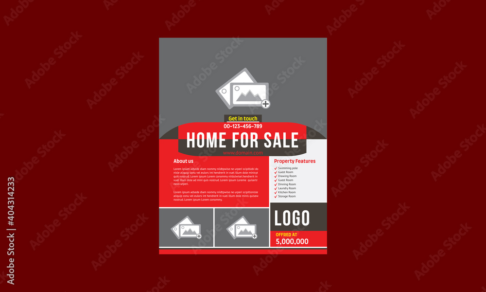 Fototapeta premium Real Estate Flyer Template Fully Editable Design Very unique 
