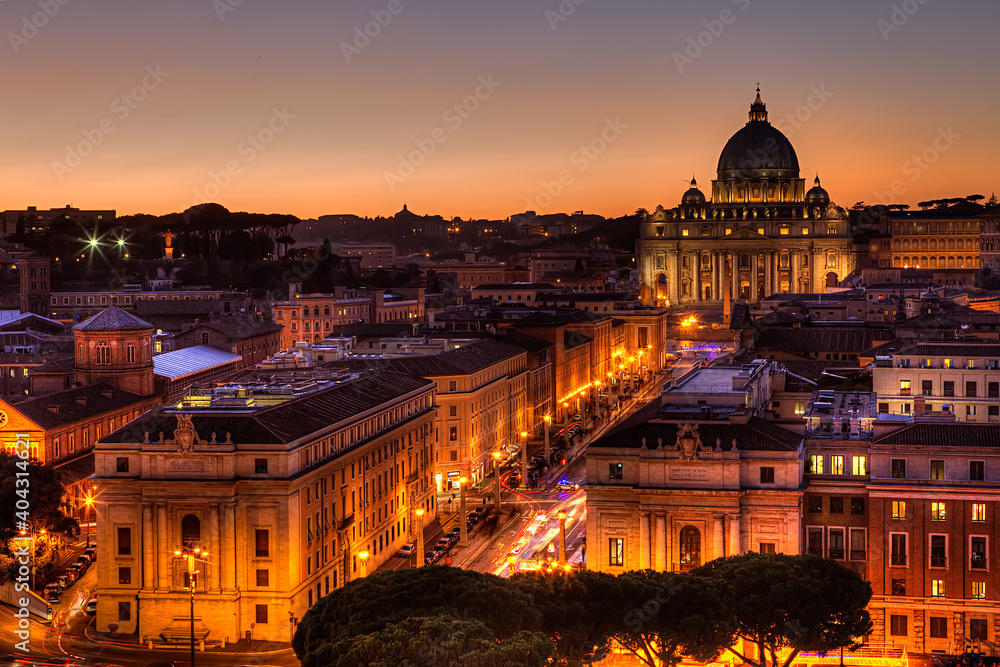Vatican City at sunset