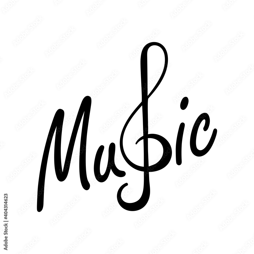 Music, hand-drawn composition . Vector illustration. Black and white Music, hand-drawn composition . Vector illustration. Black and white