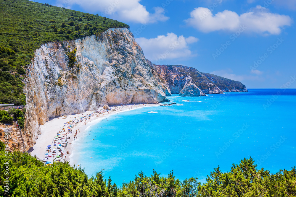Fototapeta premium Lefkada, Greece. Porto Katsiki beach, Ionian islands.