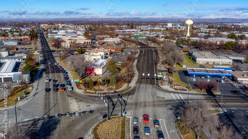 Aerial view of the little town of Meridian Idaho