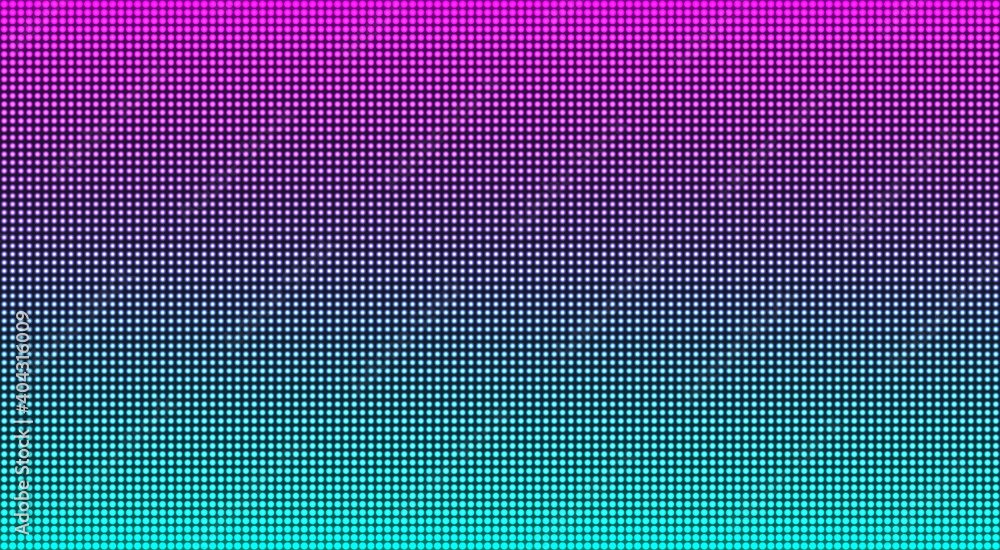 Led screen texture. Lcd display. Analog digital monitor. Electronic diode effect. Color television videowall. Projector grid template. Pixeled background with dots. Vector illustration.