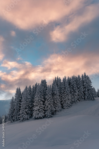 Winterliche Allgäuer Alpen - Berge im Allgäu - Sonnenaufgang und -untergang