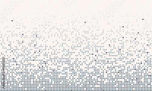 Dissolved filled square dotted vector background or icon with disintegration effect. photo