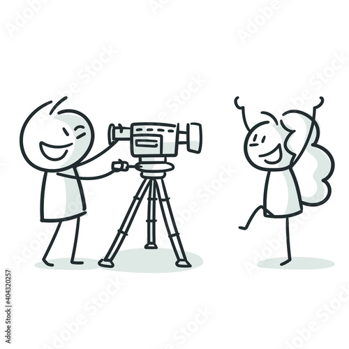 stick figures: camera, movie, influencer (no. 36)