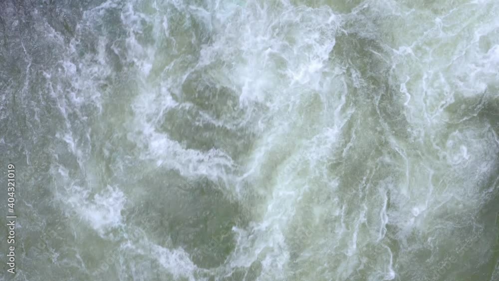 Close up of fast flowing water showing the white foam in the dangerous currents Close up of fast flowing water showing the white foam in the dangerous currents