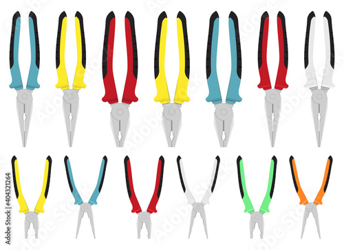 Pliers vector design illustration isolated on white background