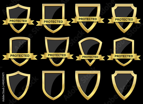Protection shield vector design illustration isolated on background