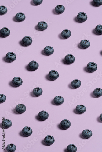 blueberry pattern on purple background