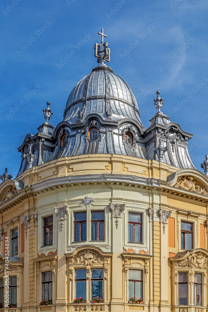 Obraz premium One of the two twin buildings, Cluj-Napoca, Transylvania, Romania