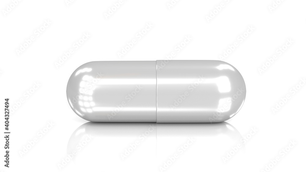 Capsule pill isolated on white background. 3d rendering Capsule pill isolated on white background. 3d rendering