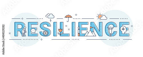 Resilience, Coping with Stress and Crisis. Vector Design photo
