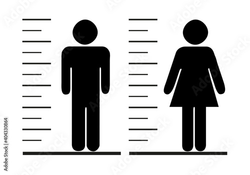 Icono negro de acusados para identificar.