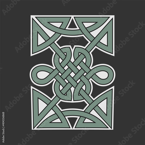 Celtic ornament. Vector isolated on dark background.