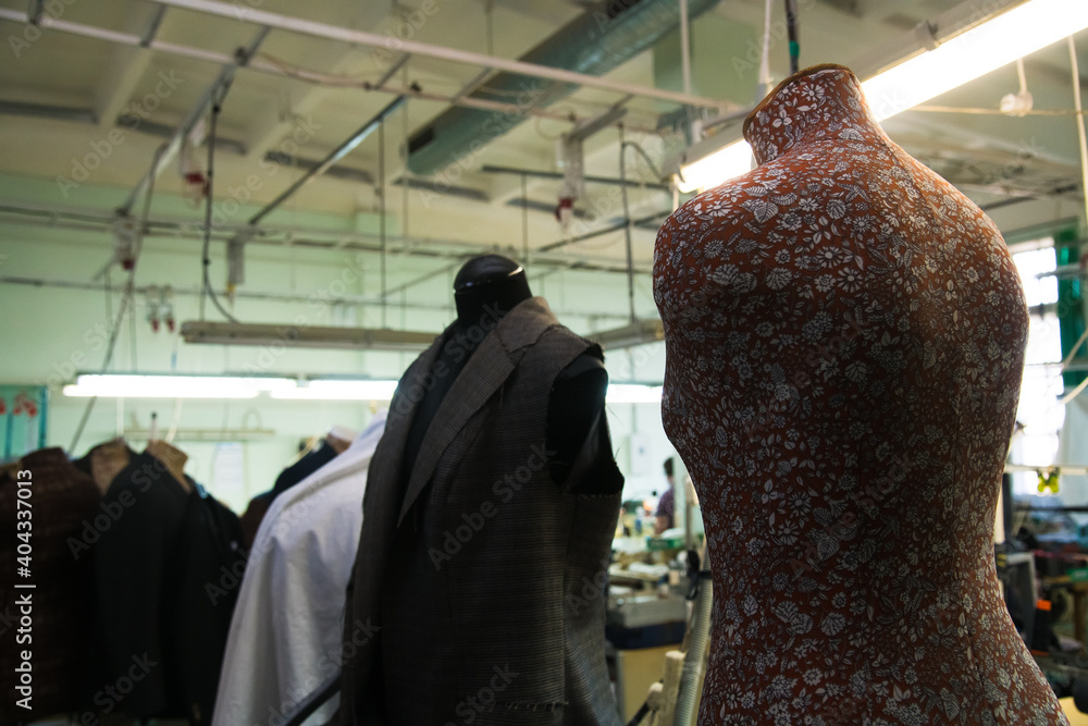 Fototapeta premium Garment factory. The process of tailoring