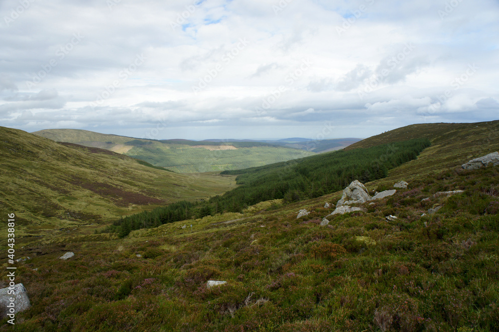 Landscapes of Ireland. Valley in the Wicklow Mountains.