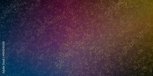 dark abstract empty grainy stylish background with spots, yellow grain and dots, blue magenta color