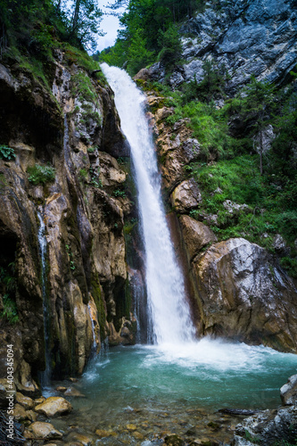 The Tscheppa gorge in Carinthia in Austria. It is a beautiful hiking trail with this breathtaking waterfall on the way.