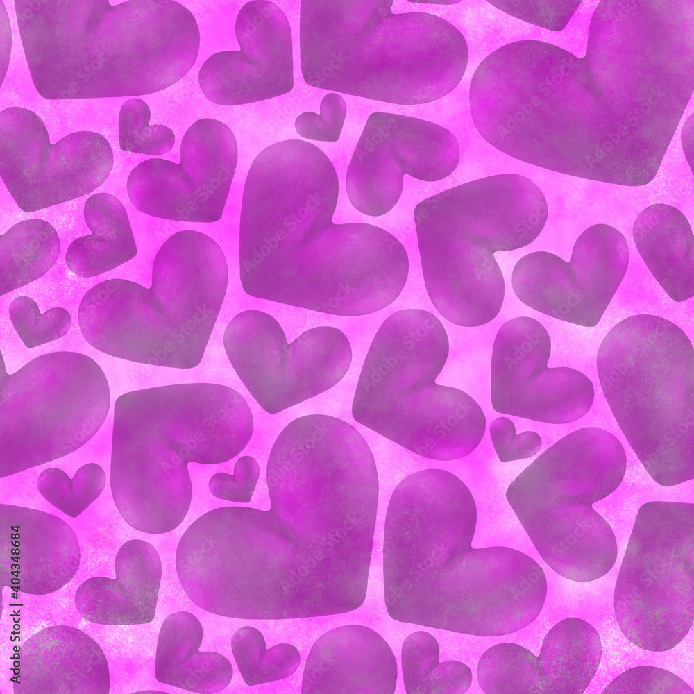 3D image, rendering Seamless pattern on a Pink background. Pink Heart. Grunge, watercolor. Holiday Valentine's Day. Backdrop. Postcard, cover 3D image, rendering Seamless pattern on a Pink background. Pink Heart. Grunge, watercolor. Holiday Valentine's Day. Backdrop. Postcard, cover