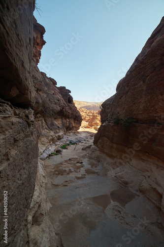 canyon in Petra mountains