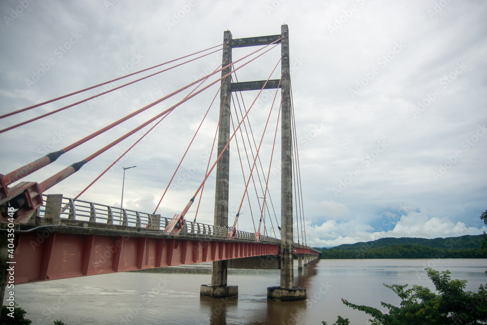 Naklejka premium bridge over the river