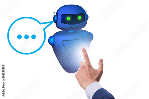 Concept of chat bot in modern business communication