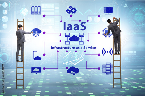 Businessman in infrastructure as a service concept