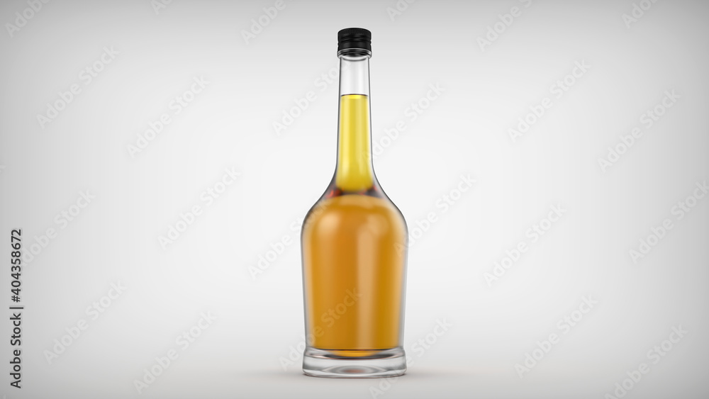 luxury Whisky Bottles glass heavy on grey background luxury Whisky Bottles glass heavy on grey background