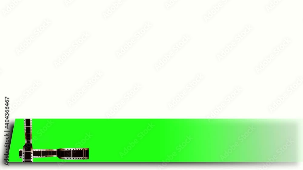 Green screen text banner lower thirds with scrolling filmstrips Green screen text banner lower thirds with scrolling filmstrips