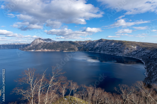 北海道 摩周湖の冬の風景