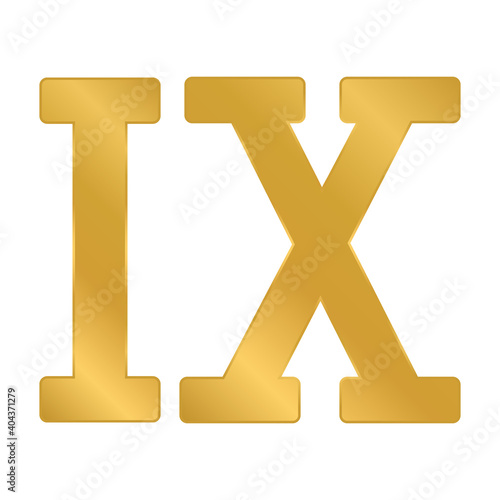 Roman numeral nine.