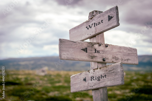 what is right signpost outdoors in nature