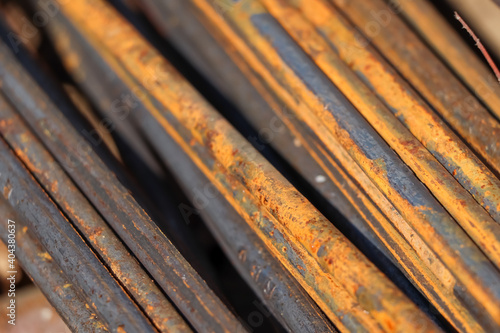 red rust on old steel
