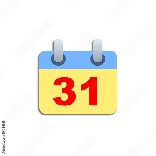 Calendar flat icon color ilustration