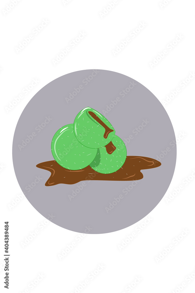 A green cake vector illustration A green cake vector illustration