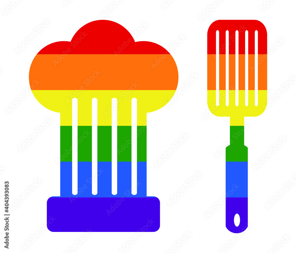 chef equipment LGBT flag. gay, lesbian, bisexual and transgender icon vector chef equipment LGBT flag. gay, lesbian, bisexual and transgender icon vector
