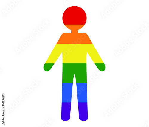 icon male LGBT flag. gay, lesbian, bisexual and transgender icon vector